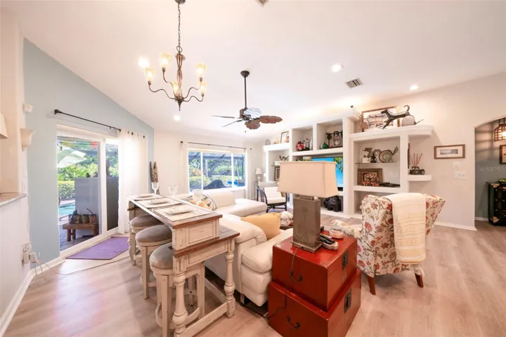 Sliding door from great room to the lanai