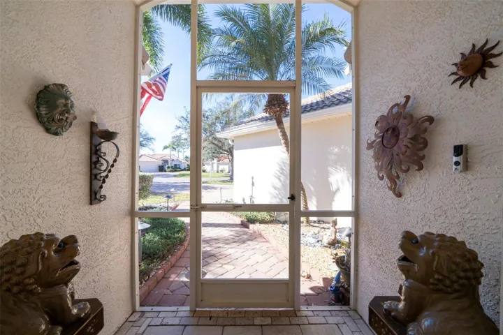 Inside the screen entryway
