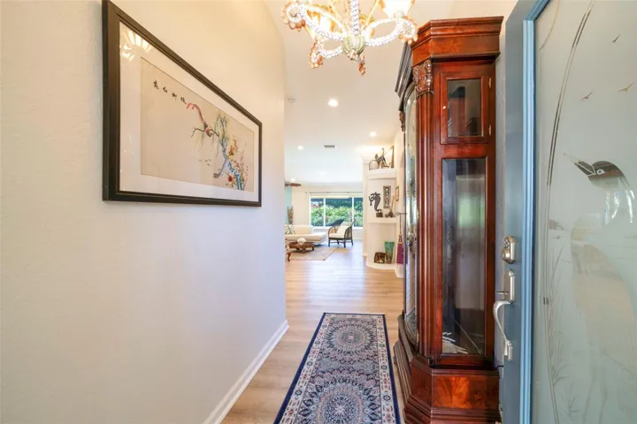 Hallway entrance into the great room.