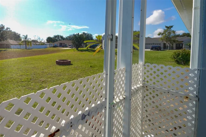 View of oversized lot from pool area