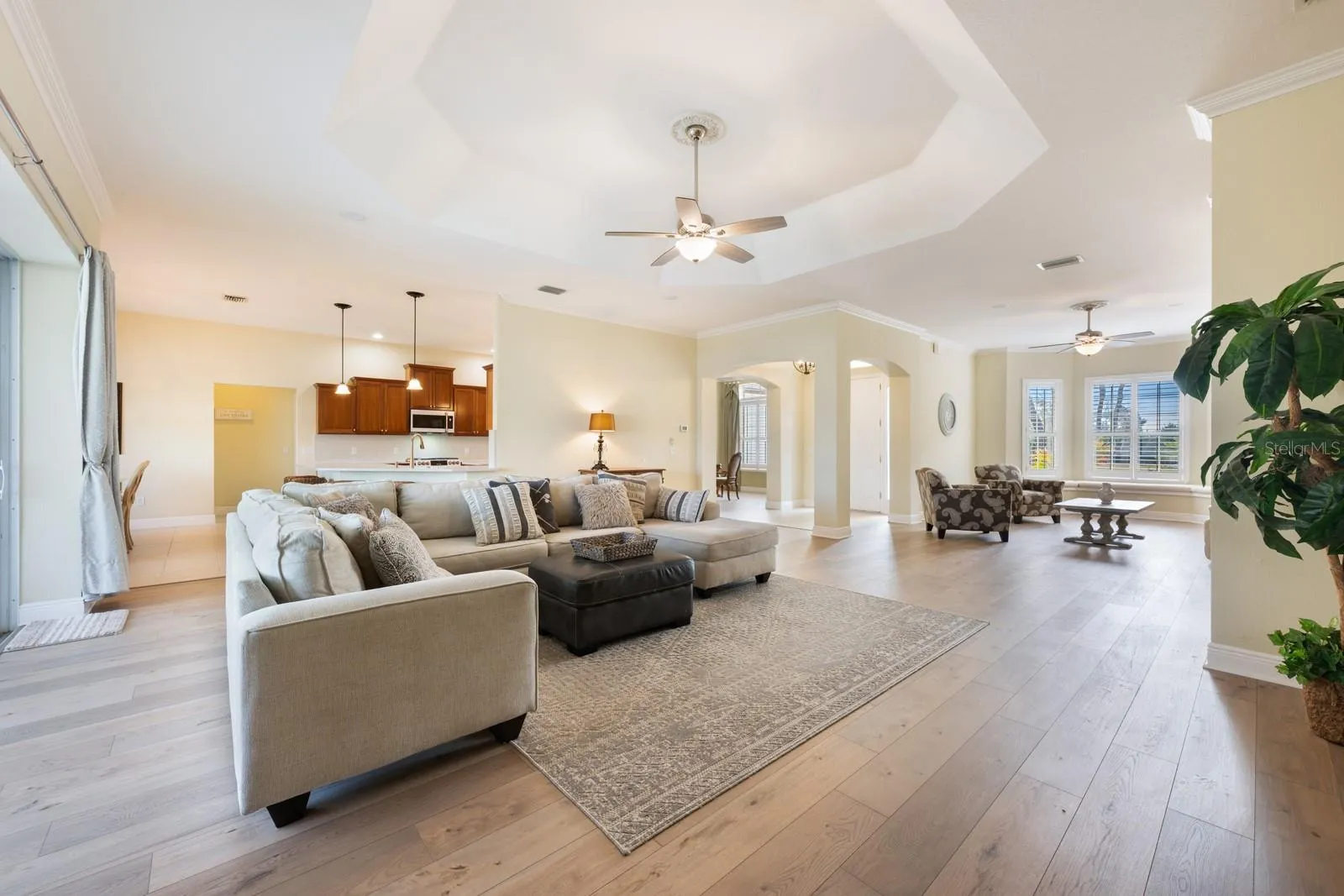 Open concept filled with thoughtful architectural features and designer upgrades.