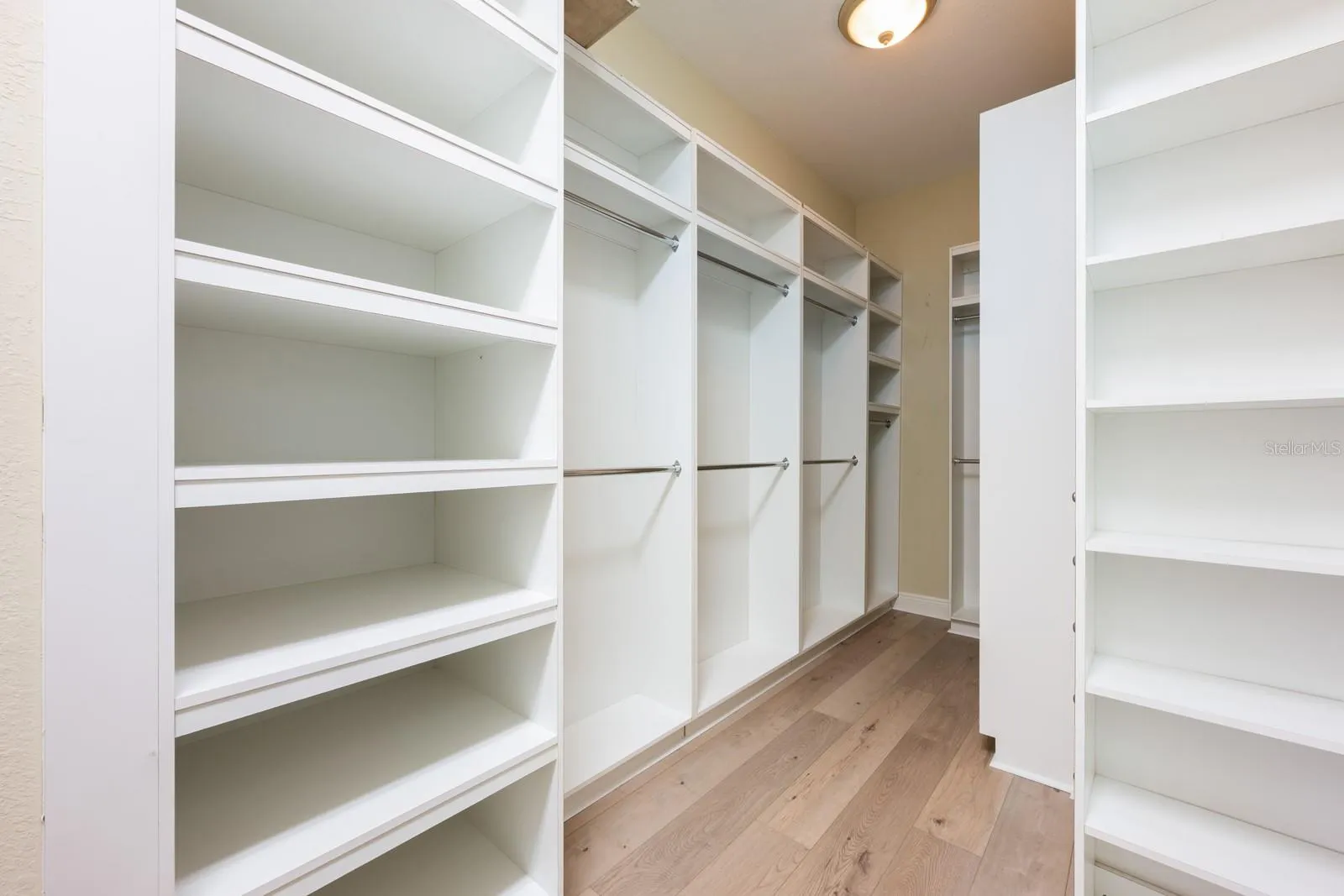 Custom owner's suite walk-in closet.