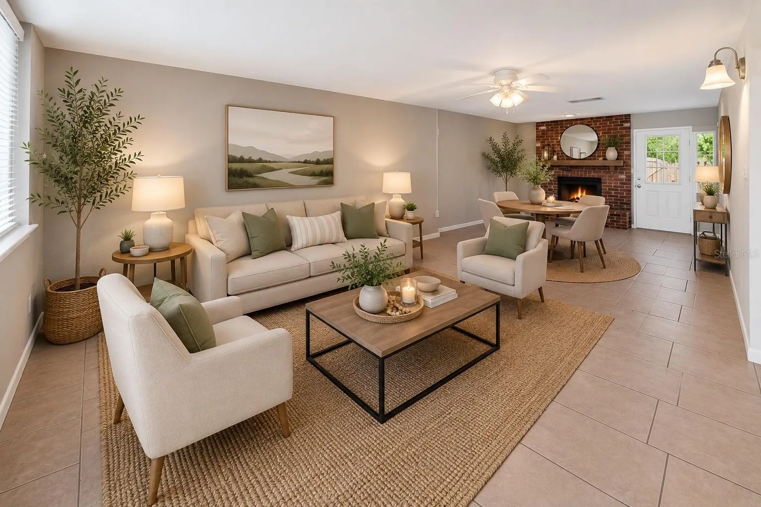 Virtual Staging708 Living Room/Dining Area