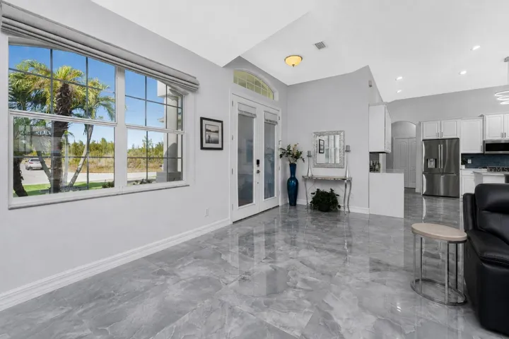 Gorgeous large format porcelain tile.