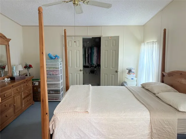 Primary bedroom with extra large closet.