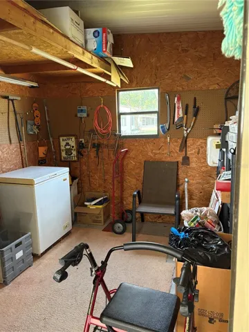Detached storage room.