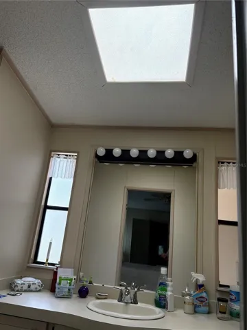 Primary bathroom skylight.
