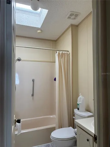 2nd bathroom with skylight.