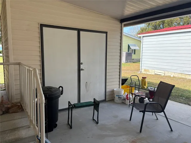 Door to storage room.