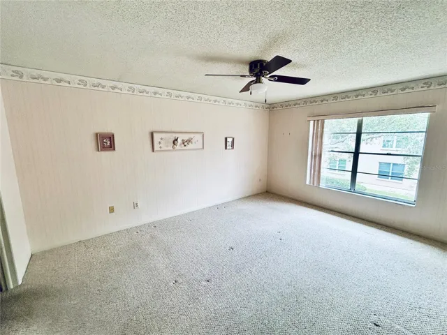 Primary bedroom looking out to court yard