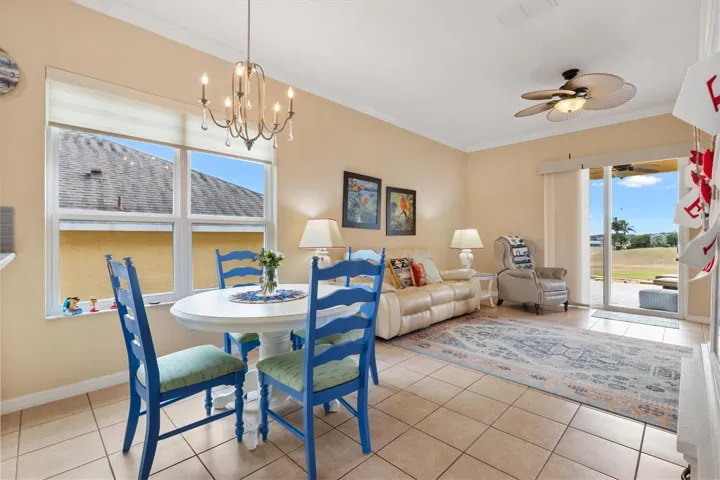 Breakfast nook and family room.