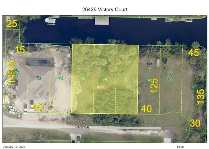 Canal front 1/3 acre lot