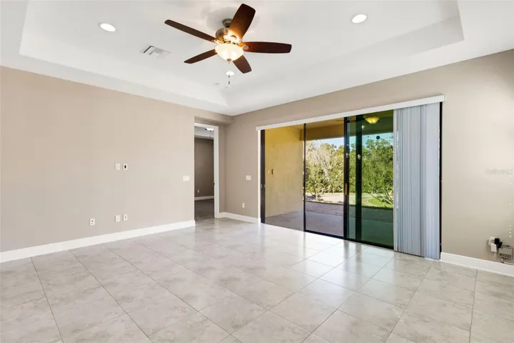 Triple stacking slider opens to expanded lanai.