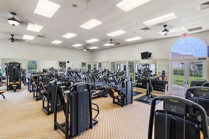 Well equipped community fitness center.