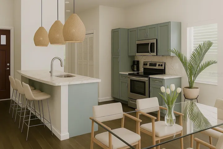 Kitchen—Virtually staged