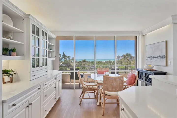 Great view of Gulf from updated kitchen and dining area