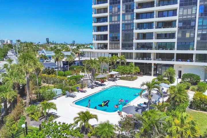 Large pool and sun deck