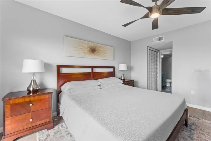 Bedroom offers 2 closets including a walk in!