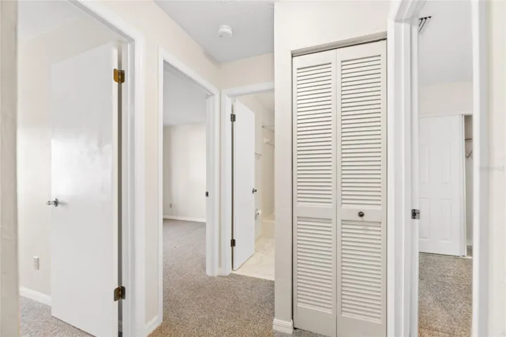 Upstairs hallway to bedrooms and bath