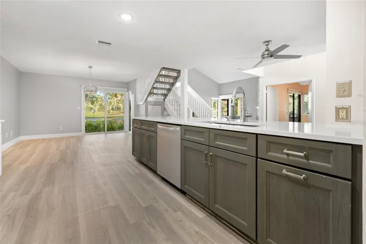 View of kitchen from laundry