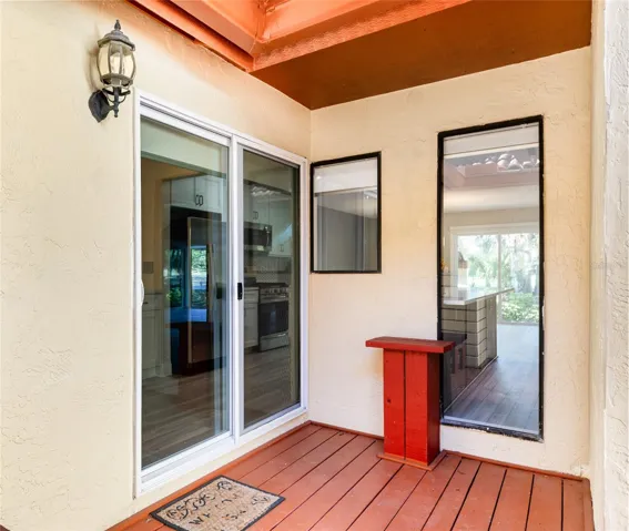 Outside deck area