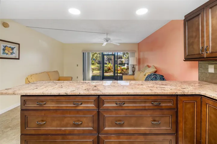 Upgraded kitchen finishes with modern fixtures and durable surfaces for easy maintenance