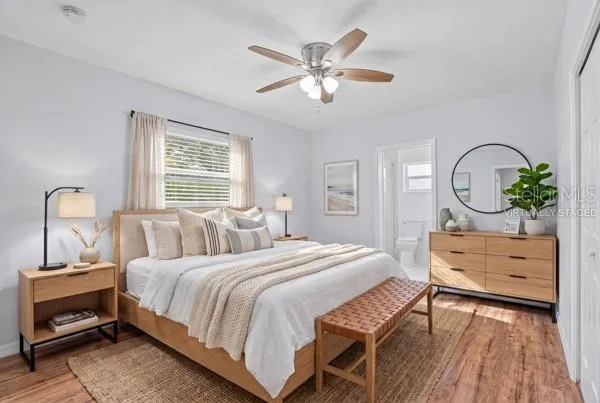 Virtually Staged Primary Bedroom