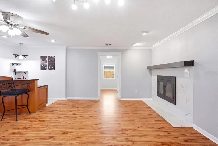 Virtually staged to show an office space