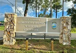 Wildlife State Park entrance in old Homosassa
