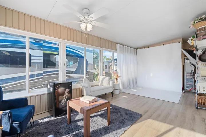 living room now used as a studio for photos