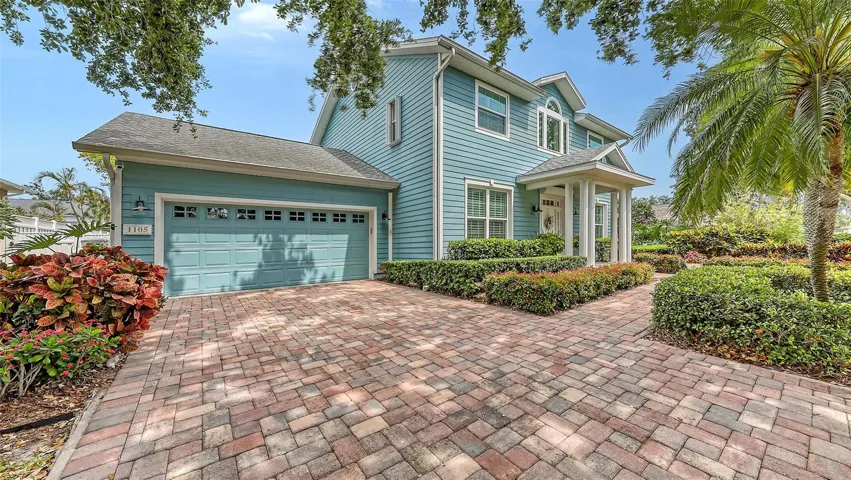 Mature, tropical landscaping