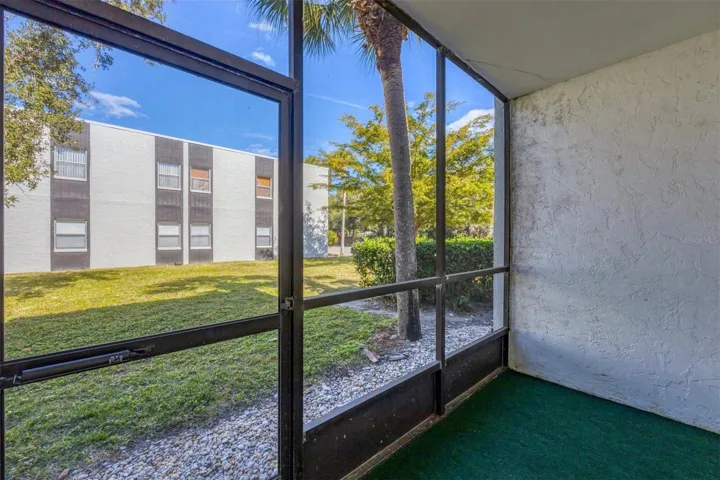 Screened back patio