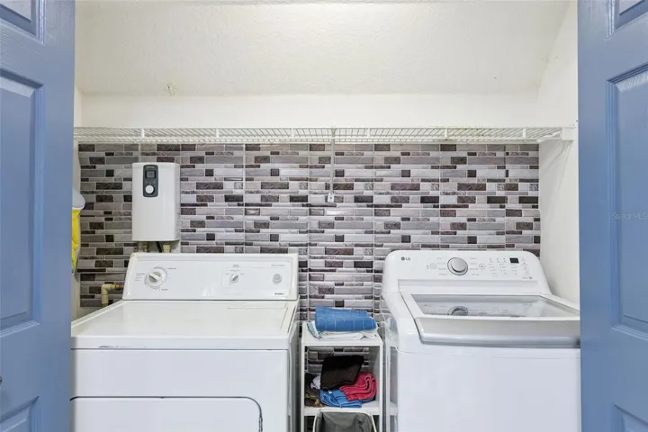 Inside laundry room downstairs