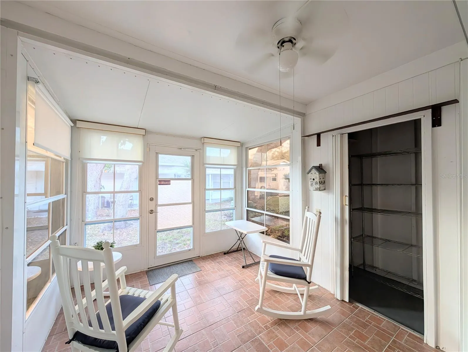 This is one of the few villas that has a completely enclosed back porch with a storage closet.