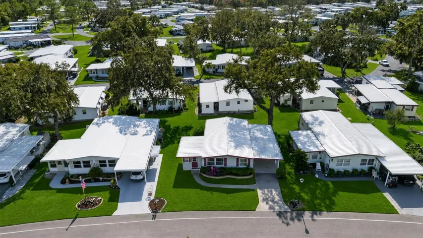 Ariel view of home