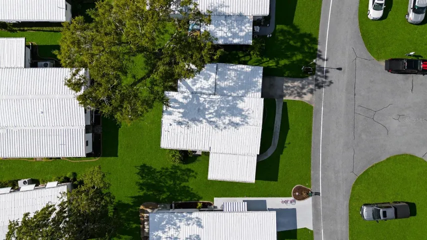 Ariel view of home