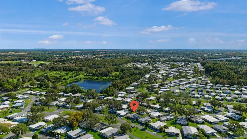 Ariel view of home