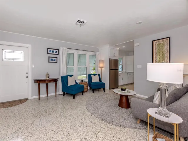 Living room, entry