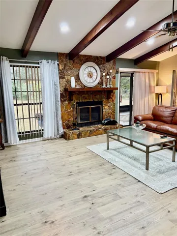 Living room with large windows