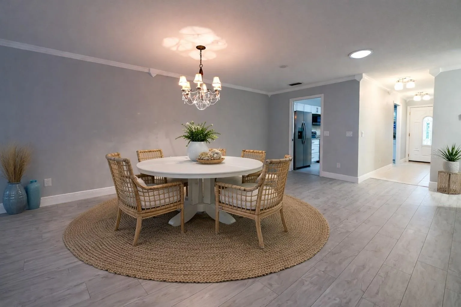 Virtually staged Dining area