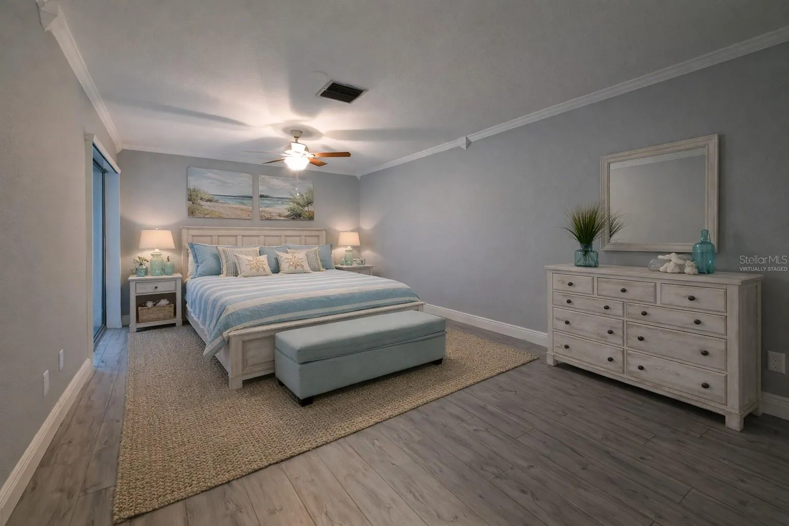Virtually staged 2nd Bedroom