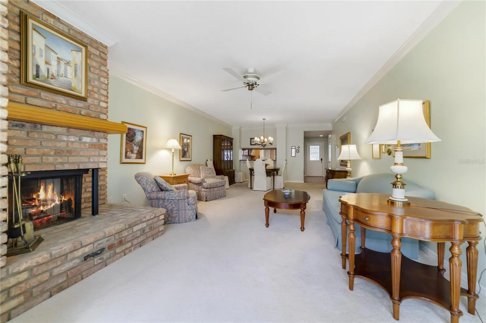 Living Room with Fireplace