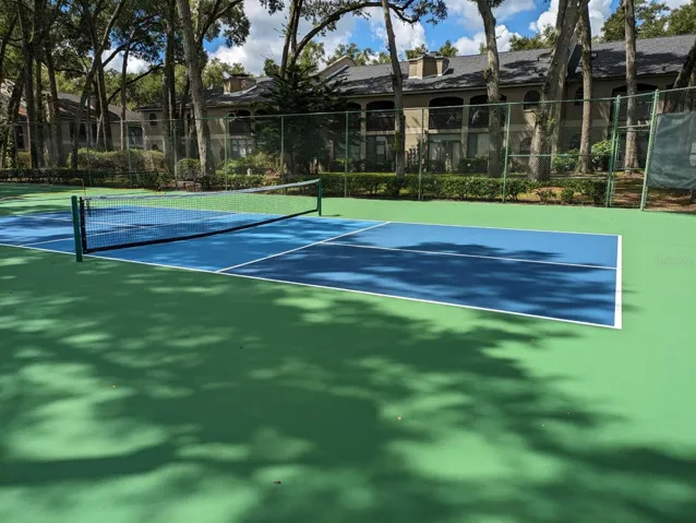 Two lighted Pickleball Courts &amp; One Tennis Court