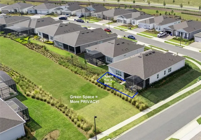 PREMIUM Corner Lot has plenty of space for a POOL!  Plus - Extra Green Space Behind!