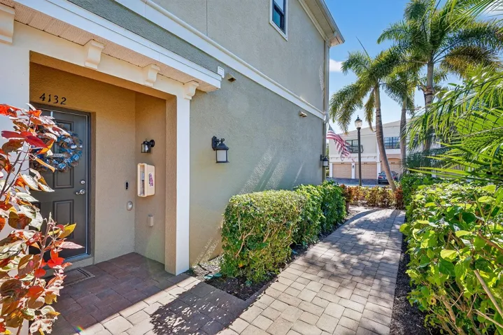 Outside private entrance to home.