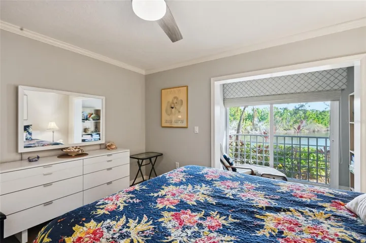 2nd bedroom with water view and office space