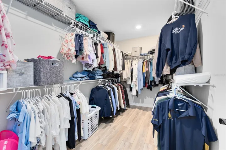 Primary walk in closet.