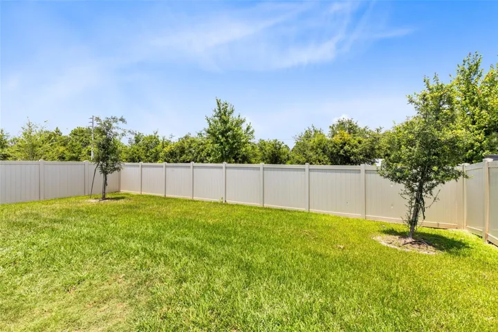 Private large fenced backyard. Plenty of room for a pool.