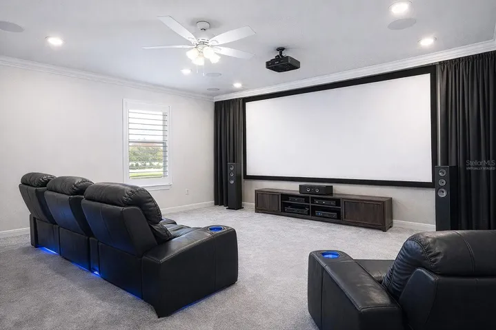 Virtually Staged Home Theater