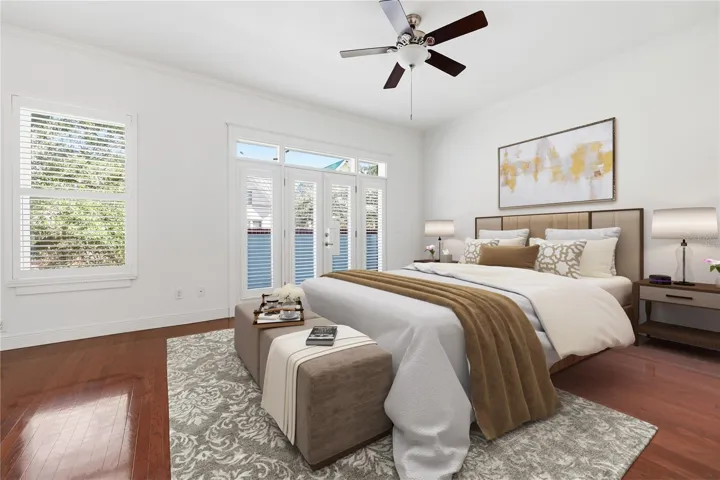 Virtually staged - primary bedroom
